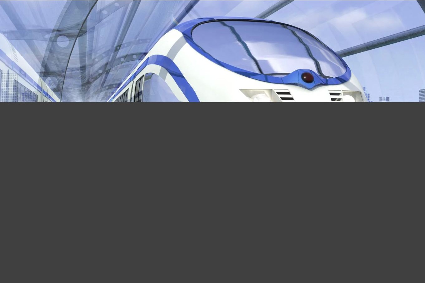 Moderner Zug in einem Bahnhof