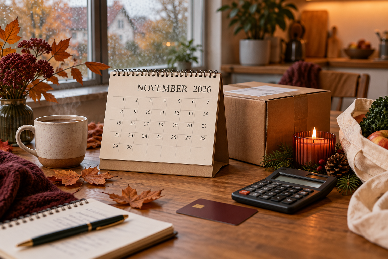 Kalender für November 2026